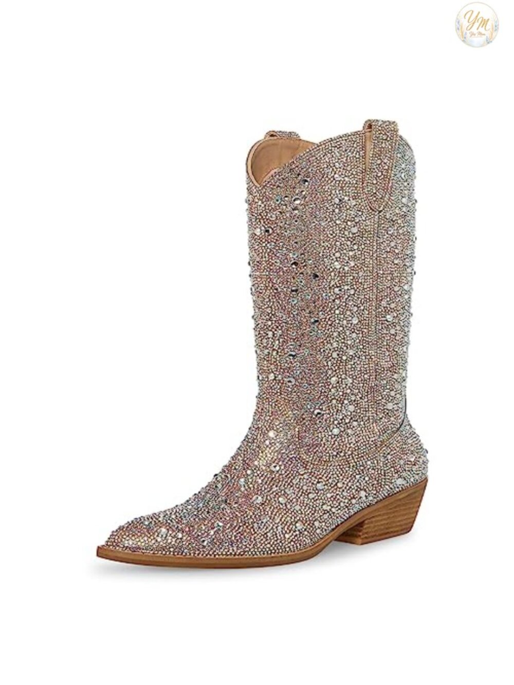 Madden Girl Redford Pointed Toe Western Bootie Calf High Pull-On